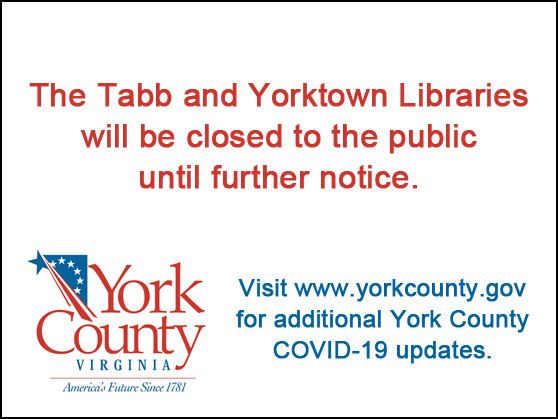 Libraries closed to public until further notice.