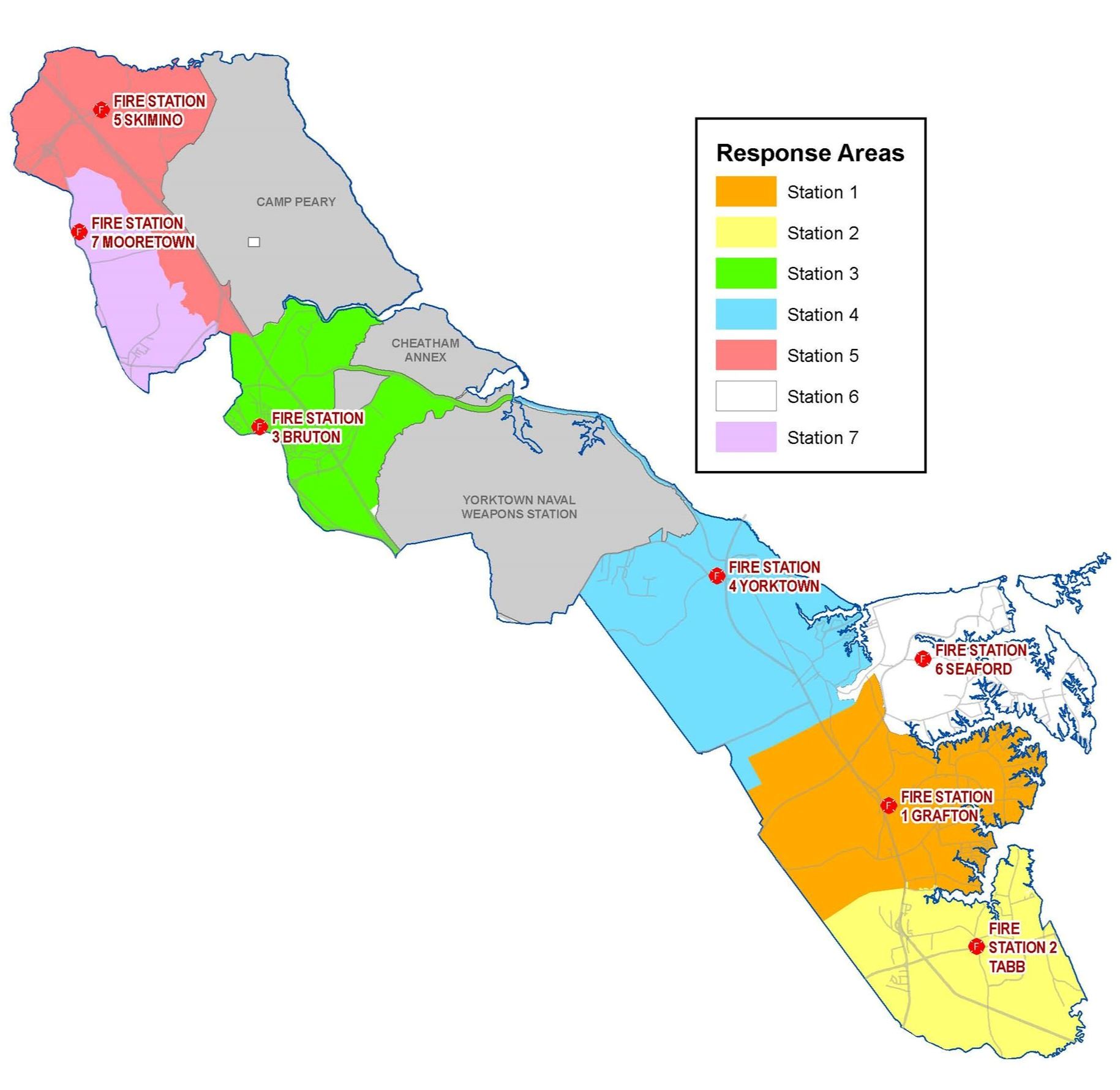 Fire Station Districts Map
