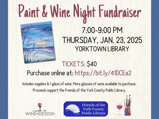 Purchase tickets to the Friends of the Library Paint & Wine Night Fundraiser