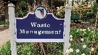 This is an image of Waste Management sign
