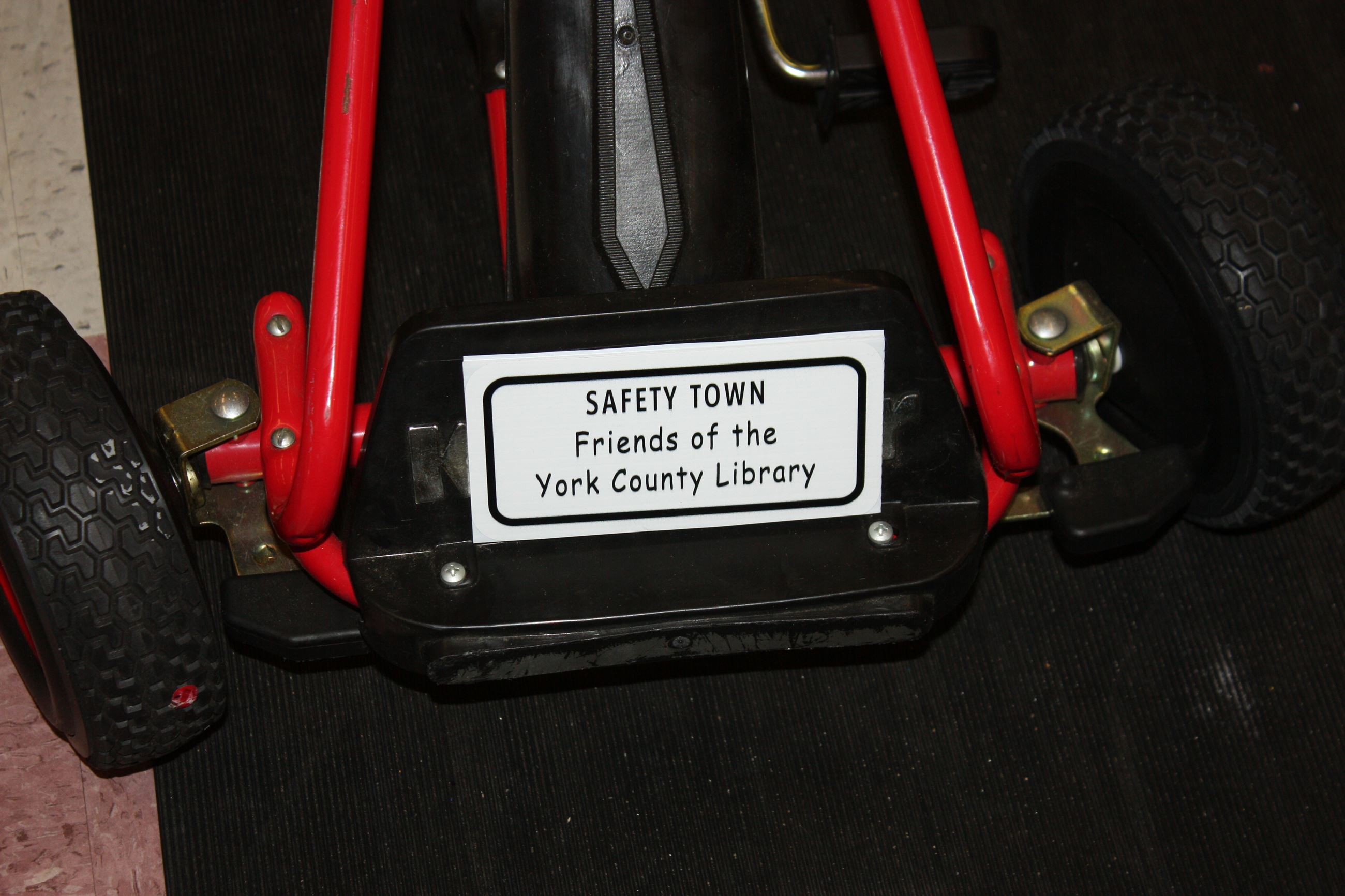 License plate on a go cart