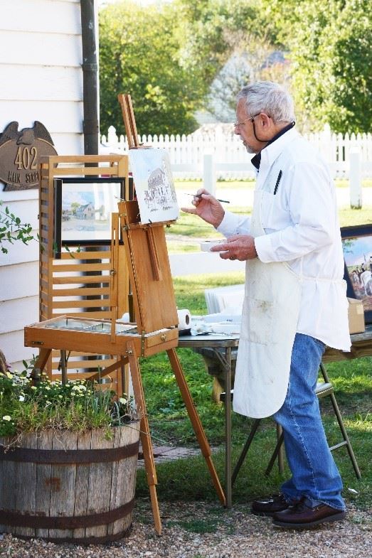 Artists Painting Outside